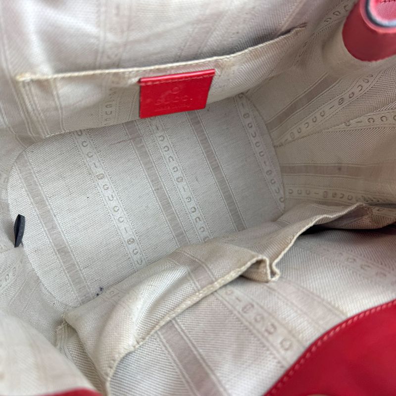 Gucci Shoulder Bag Leather Red