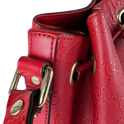 Gucci Shoulder Bag Leather Red