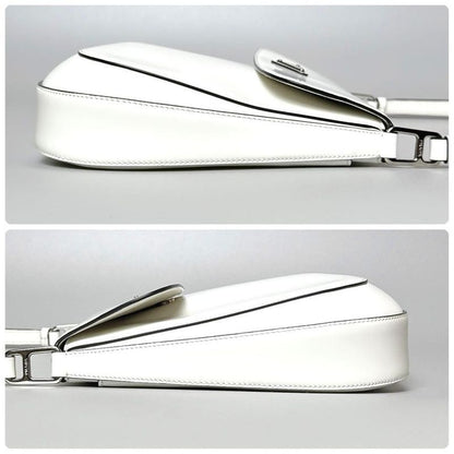 Prada Cles Shoulder Bag White Triangle Logo