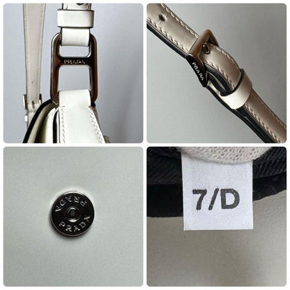 Prada Cles Shoulder Bag White Triangle Logo