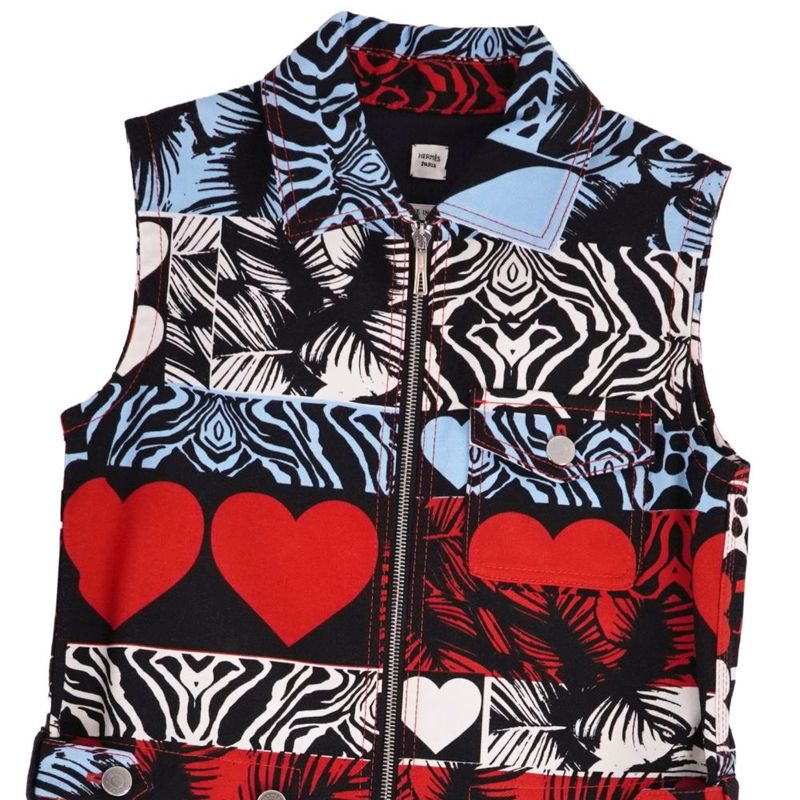Hermes Dress Wild Print Denim Condition Description