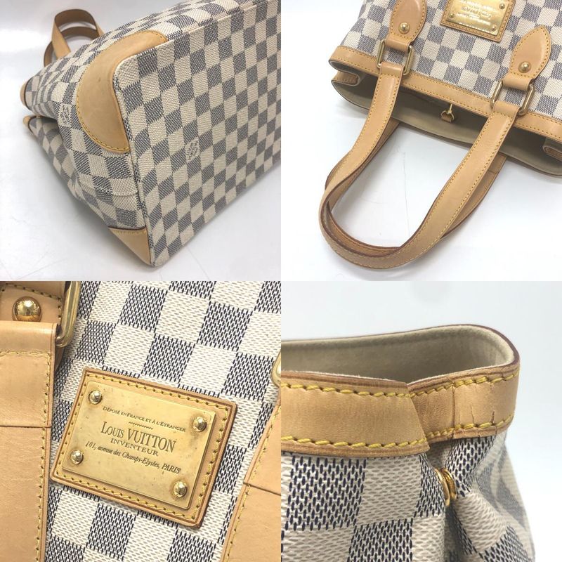 Louis Vuitton Tote Hampstead PM Damier Azur Canvas White