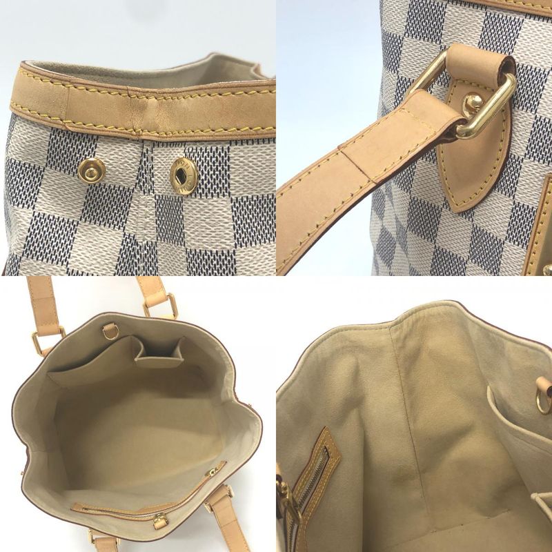 Louis Vuitton Tote Hampstead PM Damier Azur Canvas White