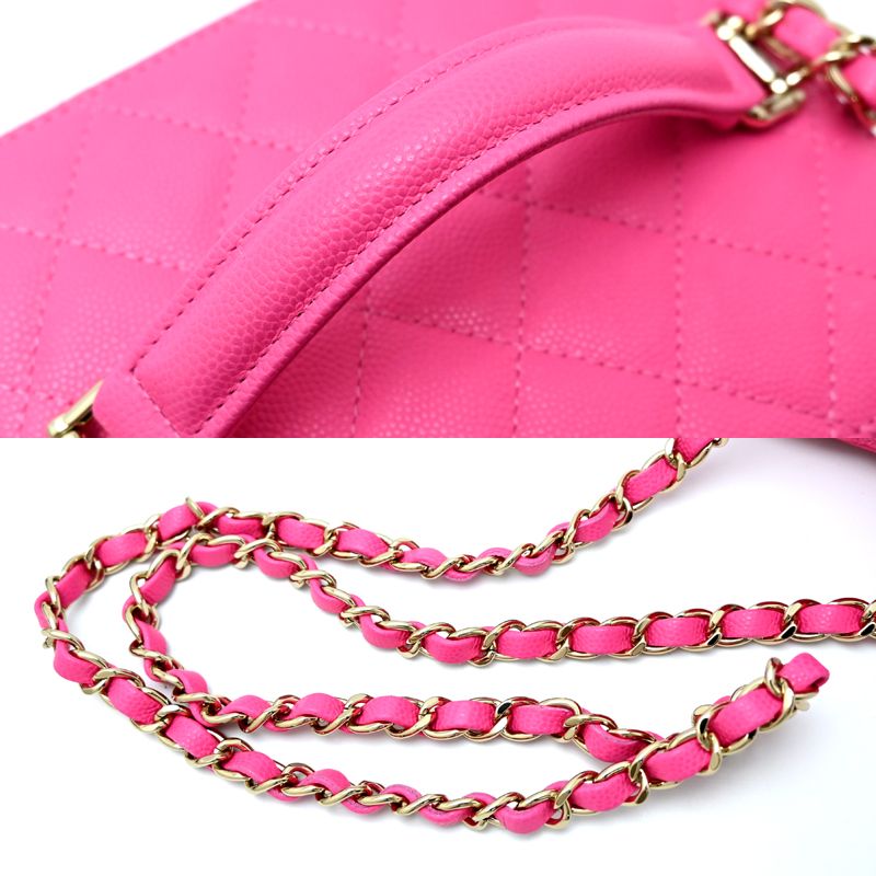 Chanel Shoulder Bag Caviar Pink