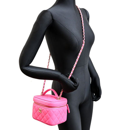 Chanel Shoulder Bag Caviar Pink