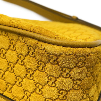 Gucci Shoulder Bag GG Suede Leather Half Horsebit Master Doiero