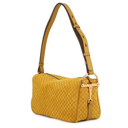 Gucci Shoulder Bag GG Suede Leather Half Horsebit Master Doiero