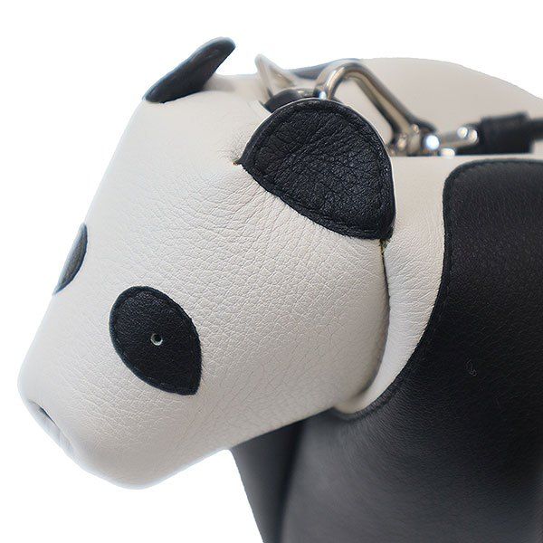 Loewe Panda Mini Shoulder Bag White Black