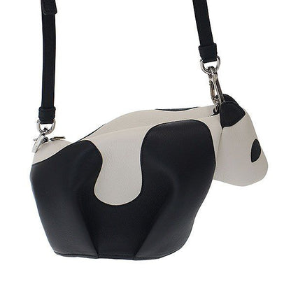 Loewe Panda Mini Shoulder Bag White Black