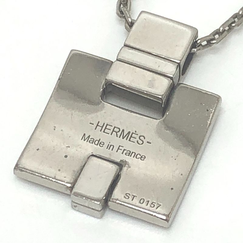 Hermes Necklace Motif Irene Metal Silver