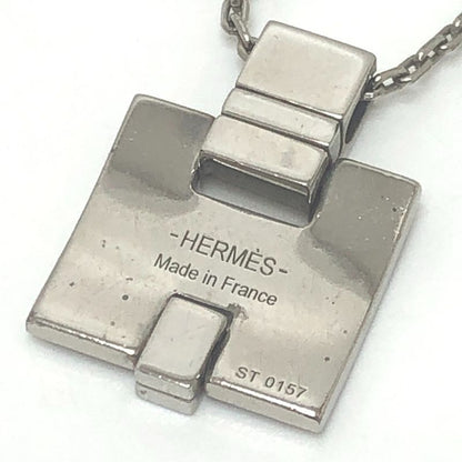 Hermes Necklace Motif Irene Metal Silver