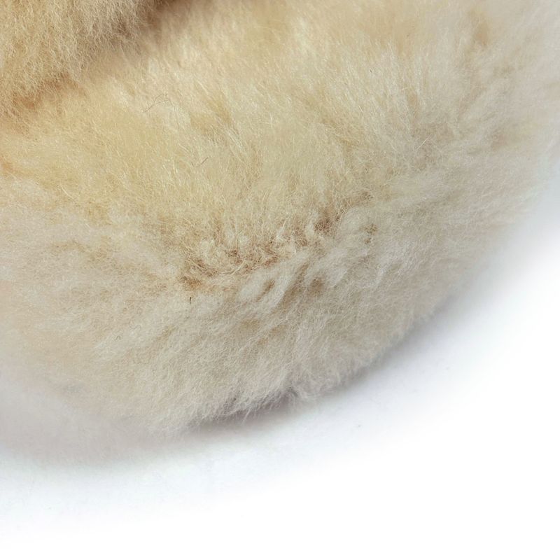 Celine Slide Triomphe Sandals Shearling Shoes Fur Ivory