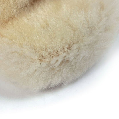 Celine Slide Triomphe Sandals Shearling Shoes Fur Ivory