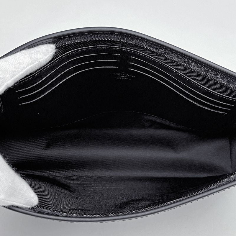 Louis Vuitton Pochette Voyage Clutch Monogram Eclipse Gray Black