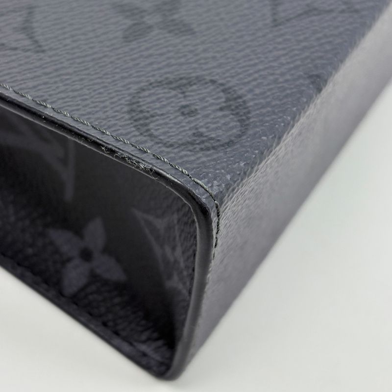 Louis Vuitton Pochette Voyage Clutch Monogram Eclipse Gray Black