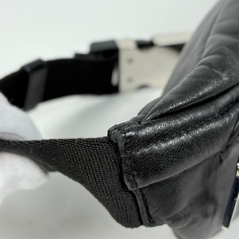 Prada Waist Bag Leather Nero
