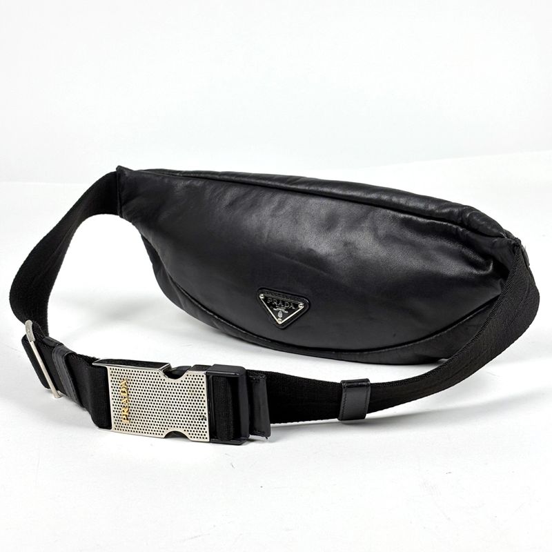 Prada Waist Bag Leather Nero