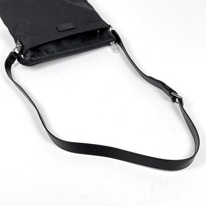 Gucci GG Pattern Shoulder Bag Nylon Black