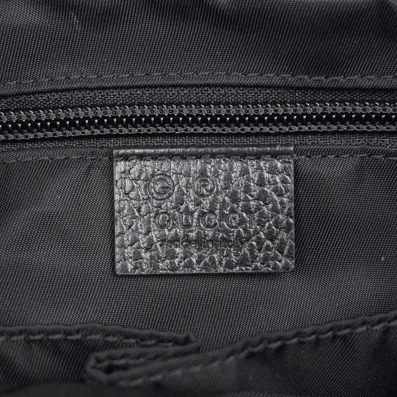 Gucci GG Pattern Shoulder Bag Nylon Black