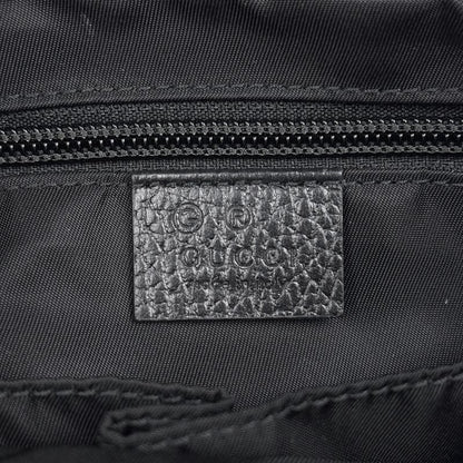 Gucci GG Pattern Shoulder Bag Nylon Black