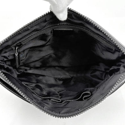 Gucci GG Pattern Shoulder Bag Nylon Black