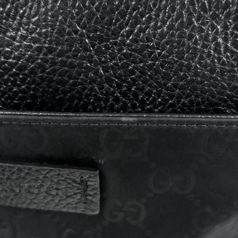 Gucci GG Pattern Shoulder Bag Nylon Black