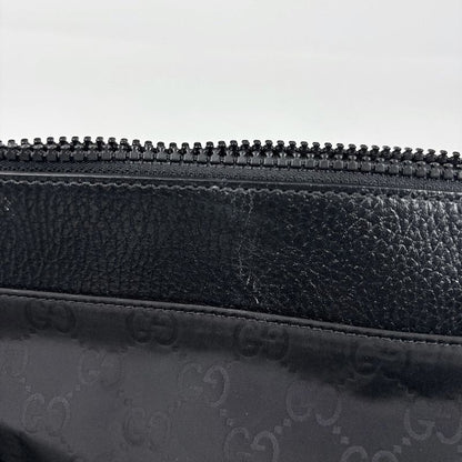 Gucci GG Pattern Shoulder Bag Nylon Black