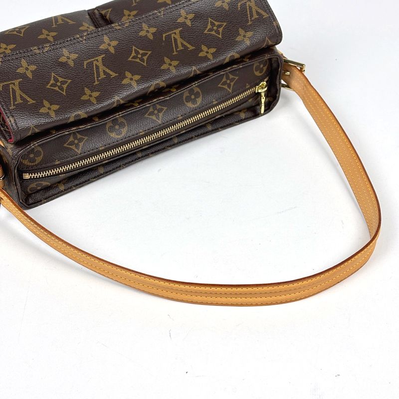 Louis Vuitton Viva City MM Shoulder Bag Monogram Brown