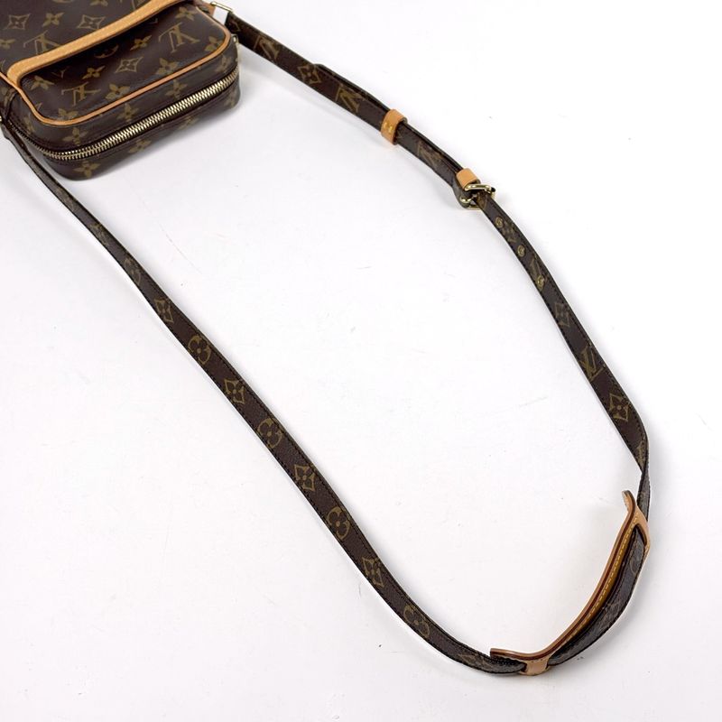 Louis Vuitton Danube Crossbody Shoulder Bag Monogram Brown