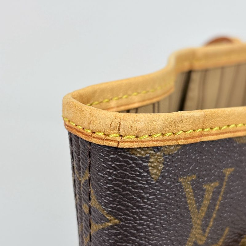 Louis Vuitton Neverfull MM Shoulder Bag Tote Monogram Brown