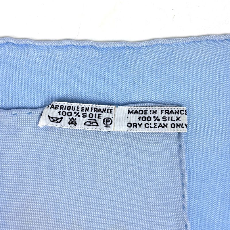Hermes Carre 90 la Prairie Grassland Scarf Silk Light Blue Light Multicolor