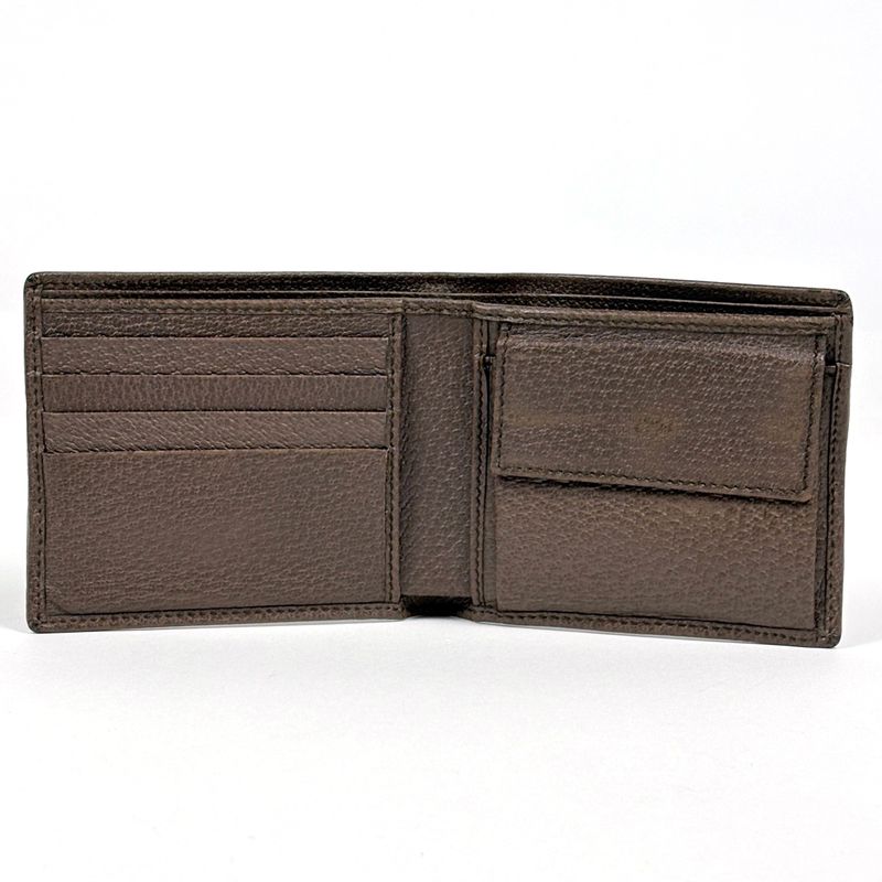 Gucci Ophidia GG Coin Wallet Pattern Double Web Sherry