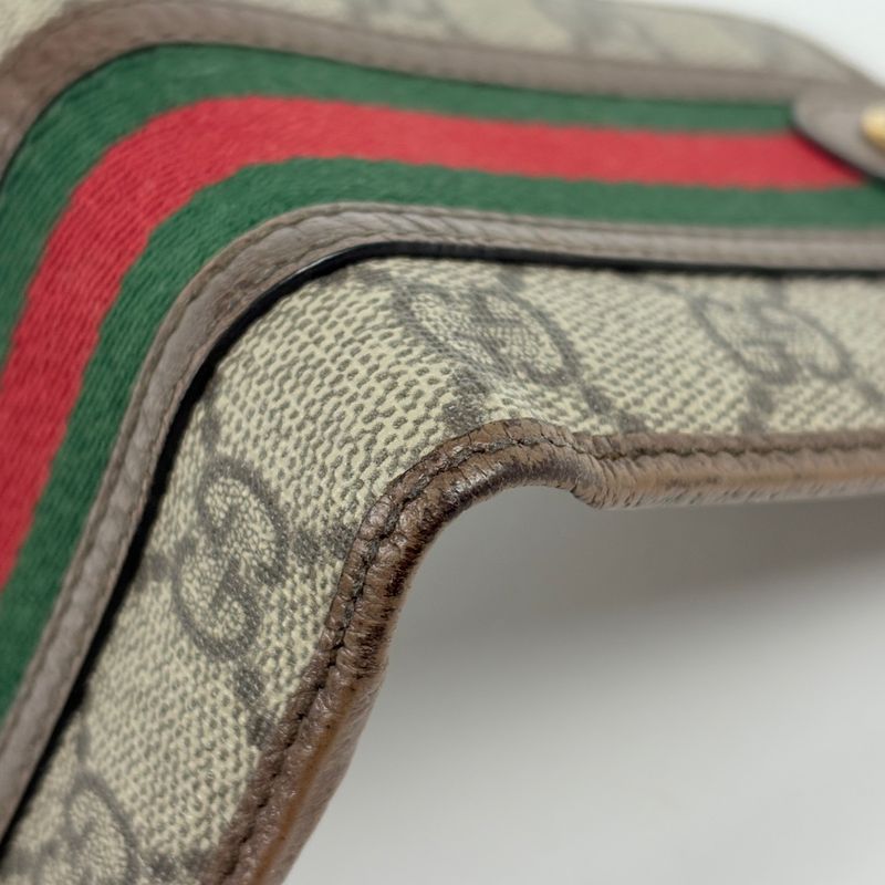 Gucci Ophidia GG Coin Wallet Pattern Double Web Sherry