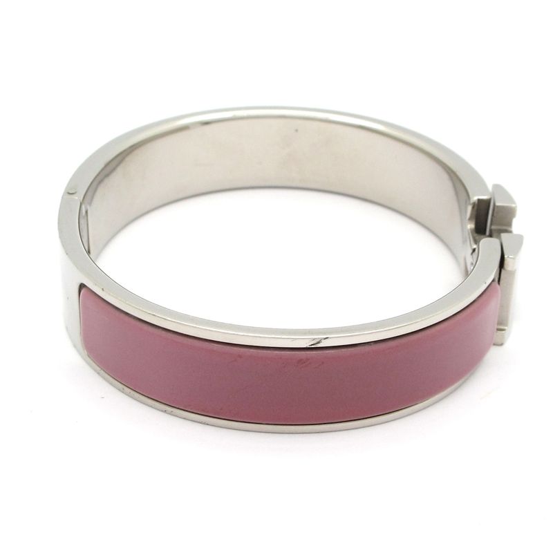 Hermes Bangle Click Silver Purple