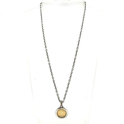 Hermes Necklace Silver 18k Yellow Gold External Chain X