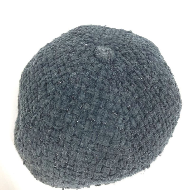 Chanel Cap CC Logo Cotton Black
