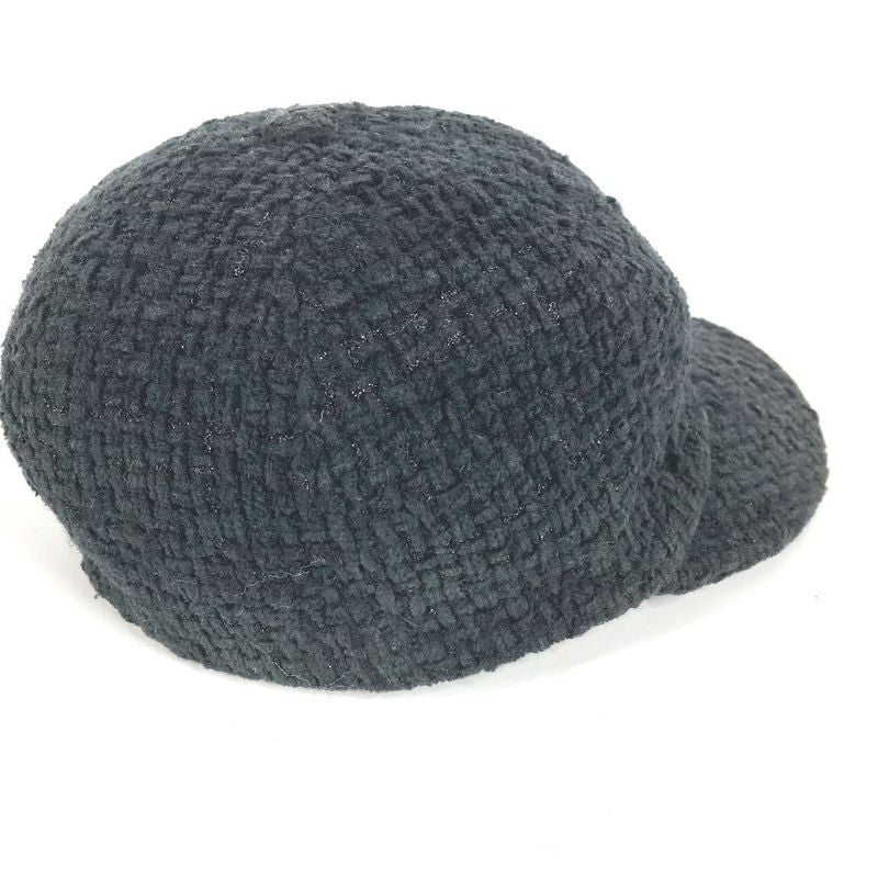Chanel Cap CC Logo Cotton Black