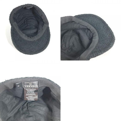 Chanel Cap CC Logo Cotton Black