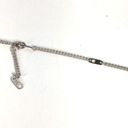 Louis Vuitton Necklace Collier LV Stone Taiga Eye Pendant Silver Brown