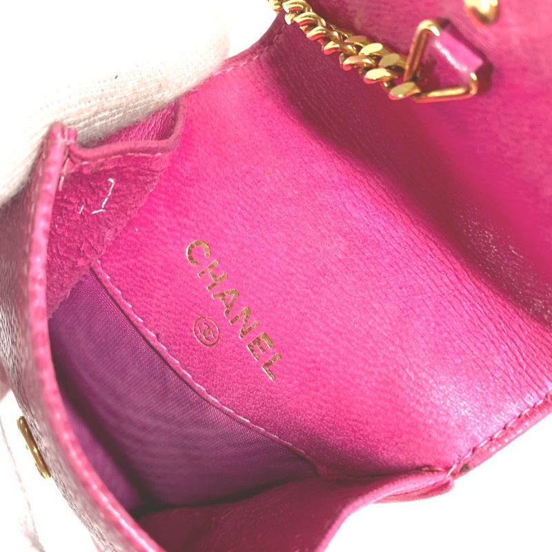 Chanel Pouch CC Logo Caviar Leather Pink