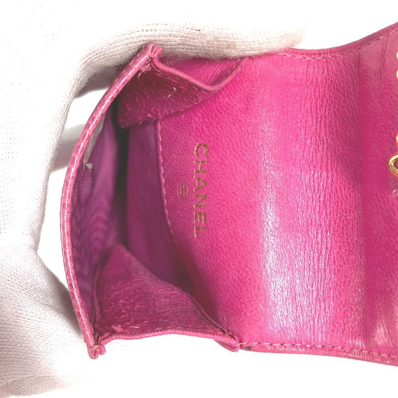 Chanel Pouch CC Logo Caviar Leather Pink