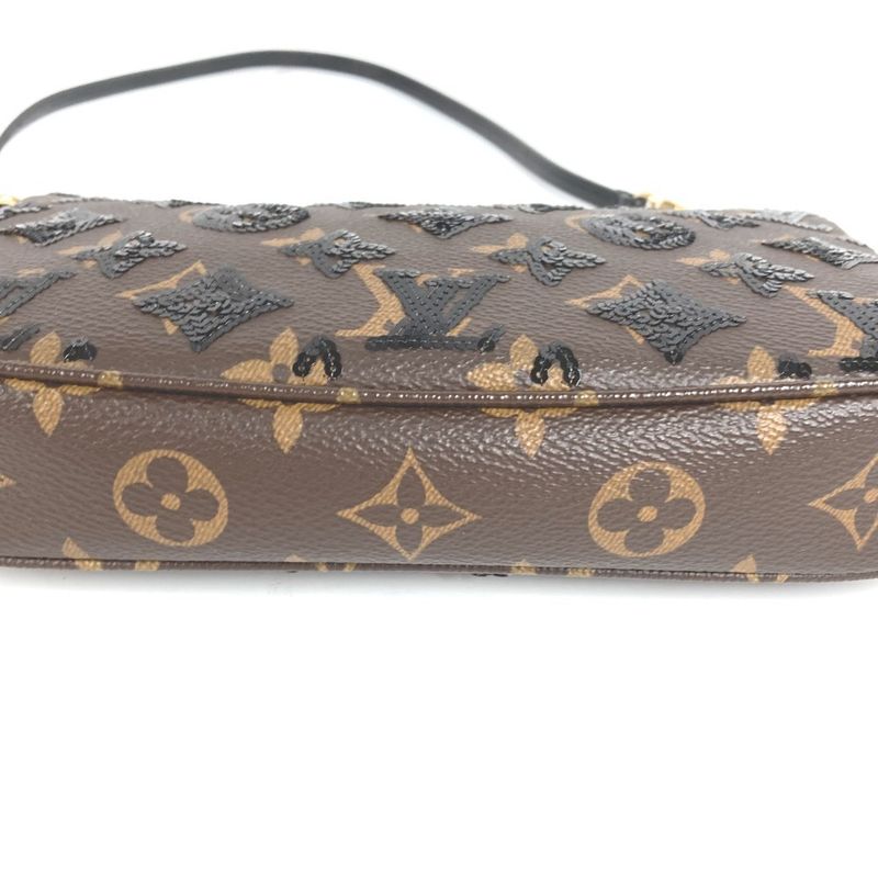 Louis Vuitton Shoulder Bag Pochette Monogram Canvas Brown