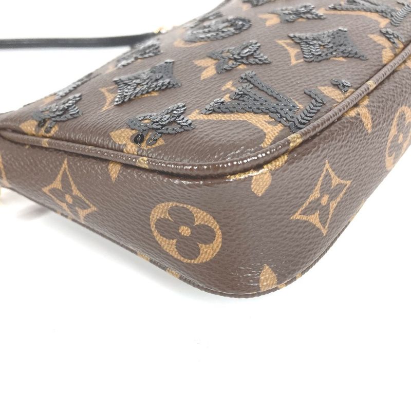 Louis Vuitton Shoulder Bag Pochette Monogram Canvas Brown