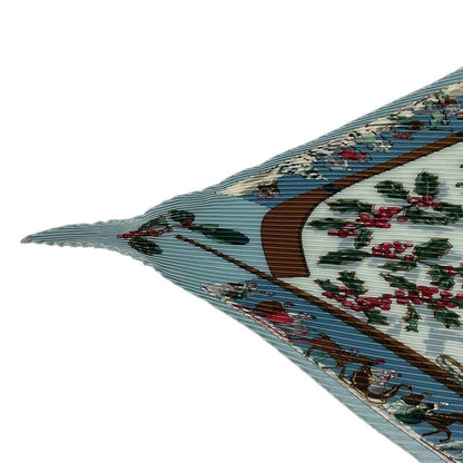 Hermes Scarf Pleated Silk Neige D'antan Last Year's Snow Blue