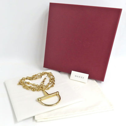 Gucci Half Horsebit Necklace Yellow Gold