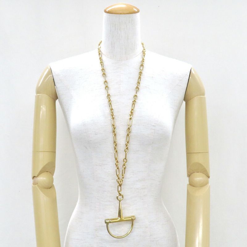 Gucci Half Horsebit Necklace Yellow Gold