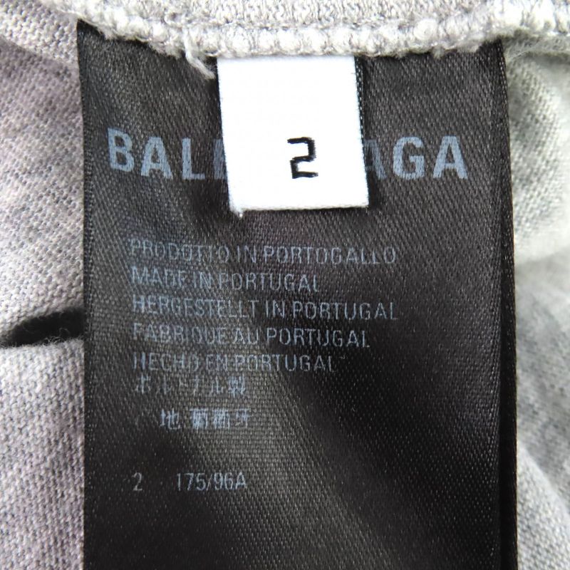 Balenciaga Made Cotton Turn Logo Crew Neck Short Sleeve Shirt