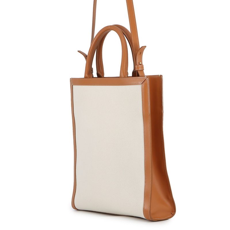 Celine Tote Vertical Cover Small 2-Way Shoulder Bag Natural Tan
