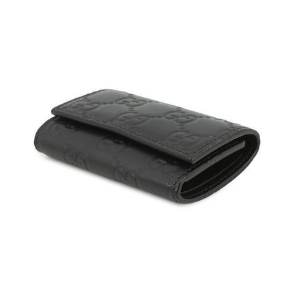 Gucci 6 Key Case Guccissima Leather Black Key Holder