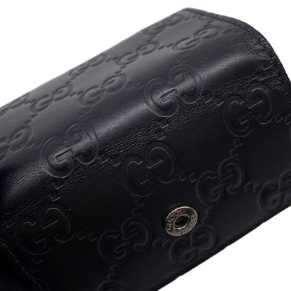 Gucci 6 Key Case Guccissima Leather Black Key Holder